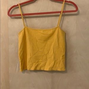 Brandy Melville yellow cropped top